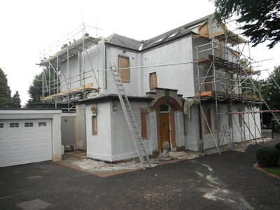 Clean white render on bungalow in County Durham